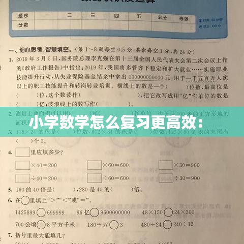 小学数学怎么复习更高效： 