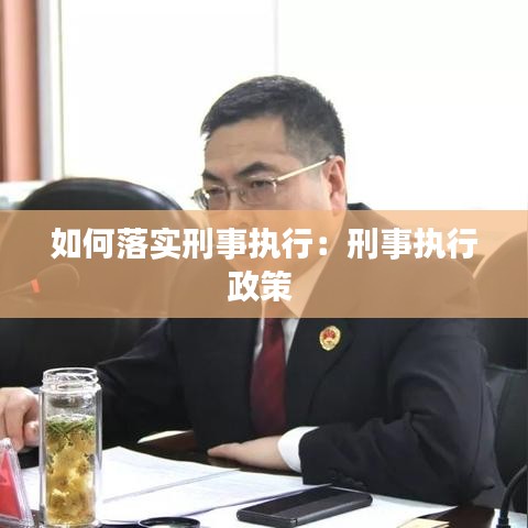 如何落实刑事执行：刑事执行政策 