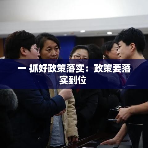 一 抓好政策落实：政策要落实到位 