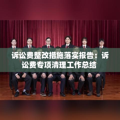 诉讼费整改措施落实报告：诉讼费专项清理工作总结 