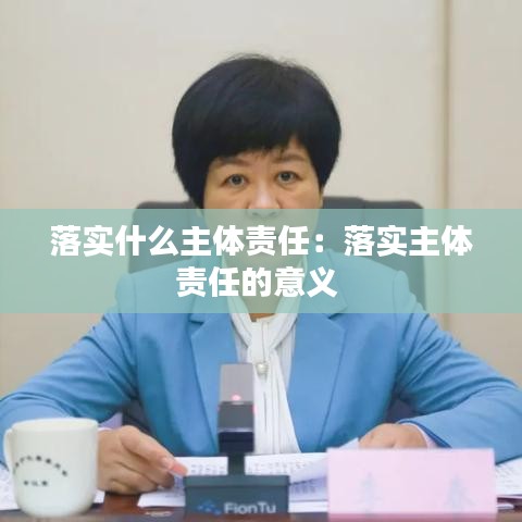 落实什么主体责任：落实主体责任的意义 
