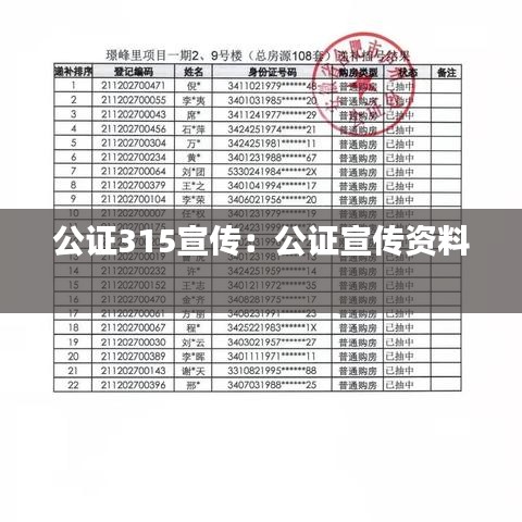 公证315宣传：公证宣传资料 