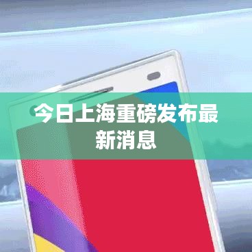 今日上海重磅发布最新消息