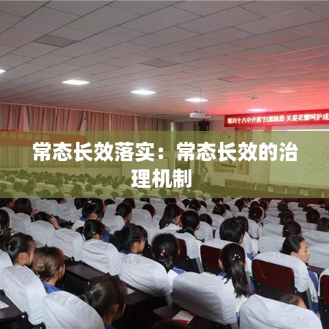 常态长效落实：常态长效的治理机制 