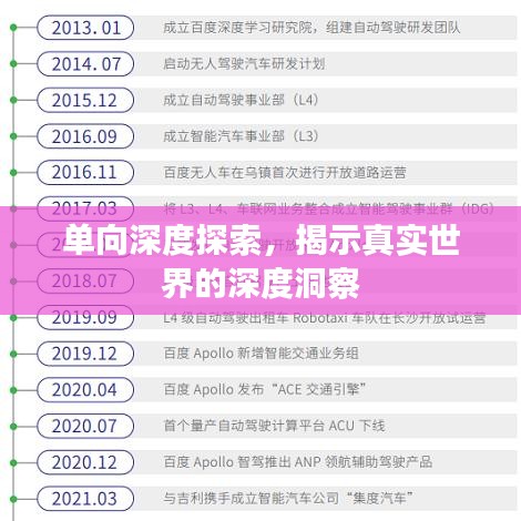 单向深度探索，揭示真实世界的深度洞察