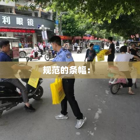 规范的条幅： 