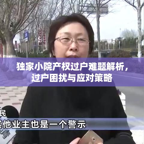 独家小院产权过户难题解析，过户困扰与应对策略