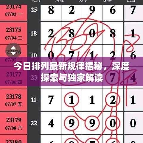 今日排列最新规律揭秘，深度探索与独家解读