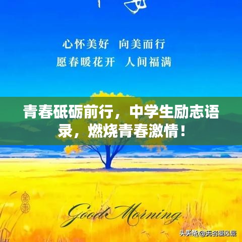 青春砥砺前行，中学生励志语录，燃烧青春激情！