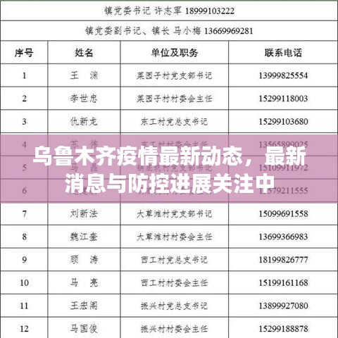 乌鲁木齐疫情最新动态，最新消息与防控进展关注中