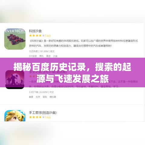 揭秘百度历史记录，搜索的起源与飞速发展之旅