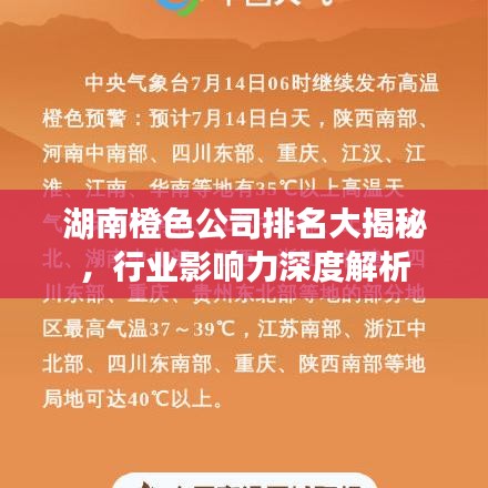 湖南橙色公司排名大揭秘，行业影响力深度解析